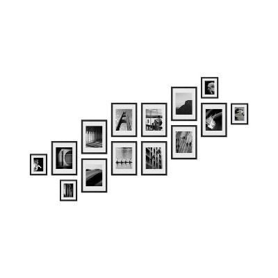 Haus and Hues Stow Gallery Wall Frame Set with Real Glass and Mat