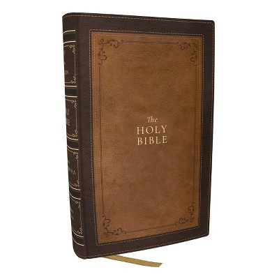 1611 KJV with Apocrypha, Brown Leathersoft - by  Thomas Nelson (Leather Bound)