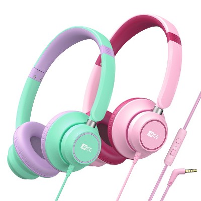 MEE audio KidJamz KJ45 (2 Pack) Safe Listening Headphones for Kids with Inline Microphone