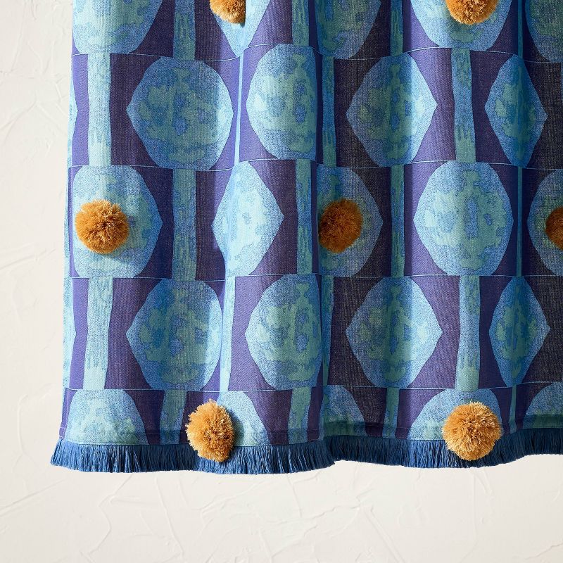 In The Name of Love Shower Curtain with Poms Blue - Opalhouse&#8482; designed by Jungalow&#8482;, 5 of 8