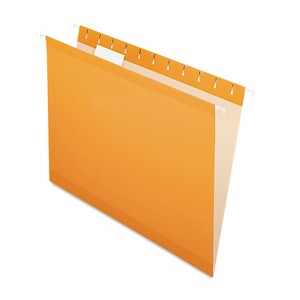 Pendaflex Reinforced Hanging Folders 1/5 Tab Letter Orange 25/Box 415215ORA - 1 of 4