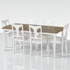 7-Piece Extendable Dining Table Set with 60"-78" Rectangular Wood Table & 6 Upholstered Chairs, Kitchen Dining Room Furniture with Removable Leaf - 4 of 4