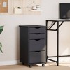 vidaXL MOSS Rolling Cabinet with Drawers Gray Solid Wood Pine - 2 of 4