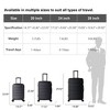 NAYSAYE Luggage ABS Hardshell 3 Piece Spinner Set with Secure Lock and Nested Design for Travel, Black, 19.88"*10.63"*29.92" - 3 of 4