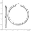 Black Bow Jewelry 4mm, Sterling Silver, Large Round Hoop Earrings - 50mm (1 7/8 Inch) - 4 of 4