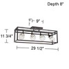 Pro Track Brennan 4-Head LED Ceiling Track Light Fixture Kit Spot Light Directional Black Bronze Finish Farmhouse Rustic Cage Kitchen 29 1/2" Wide - 4 of 4