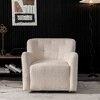 KINWELL 32.5" W Swivel Chenille Armchair Tufted Back Barrel Chair - 2 of 4