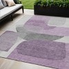 HomeRoots 5' X 8' Purple And Gray Abstract Washable Indoor Outdoor Area Rug - 2 of 4