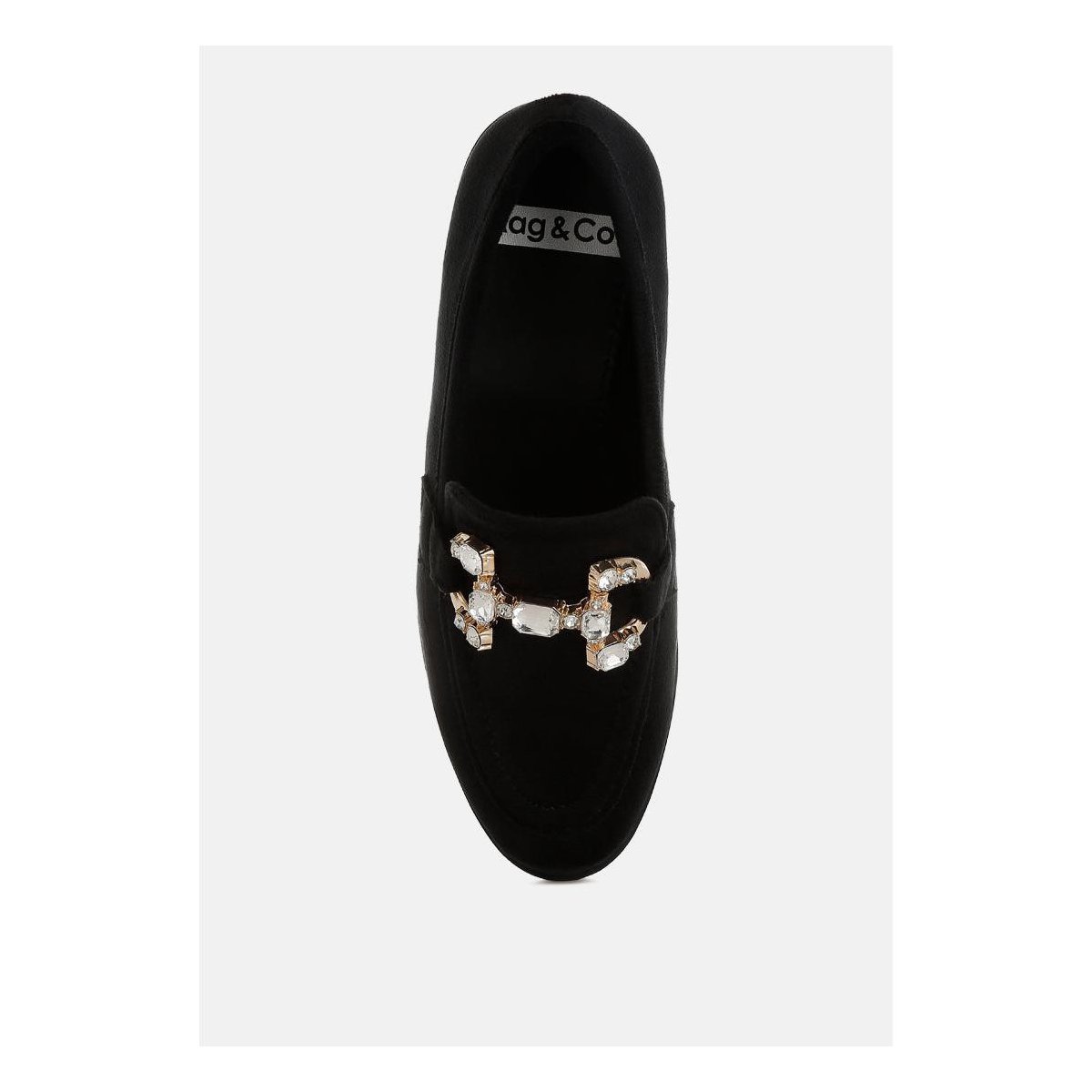 Женские туфли Rag & Co Womens Maestro Diamante Embellished Horsebit s Loafers 8 — фото 4