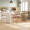 FURNIinspire Dining Chair, Morden Style, Weave Counter Height Bar Stool for Kitchen Island and Dining Room, Multicolored, 20"*17.5"*39.4" - 3 of 4