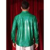 Lars Amadeus Men's Long Sleeves Party Nightclub Patterned Shiny Metallic Shirts - 3 of 4