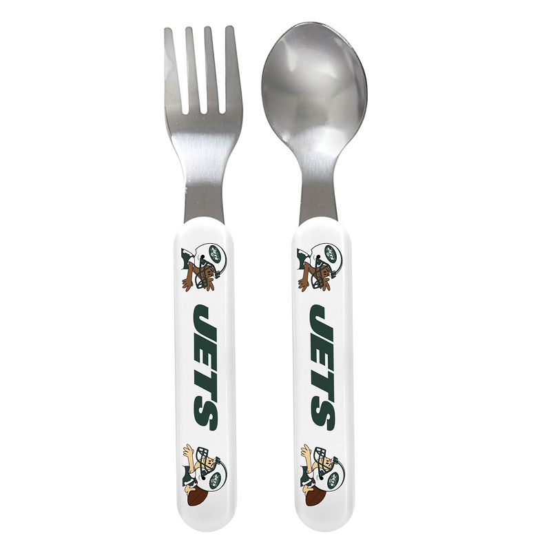 BabyFanatic Team Logo Fork And Spoon Pack - NFL New York Jets, 1 of 4