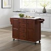 Crosley Eleanor Granite Top Kitchen Cart Mahogany: Rolling Island with Storage, MDF & Wood Frame, 2 Shelves - 2 of 4