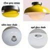 Claxy Modern Yellow Barn Ceiling Light Fixture Opal Glass Shade - 3 of 4