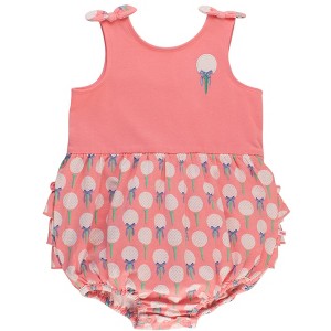 RuffleButts Baby/Toddler Knit Tie Shoulder Bubble Romper - 1 of 4