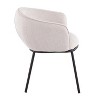 Ashland Contemporary Dining Chair Black/Cream - LumiSource: Padded Seat, Metal Legs, Polyester Upholstery - 2 of 4