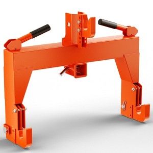 3 Point Quick Hitch,3000 lbs 3-Point Attachments with 2" Receiver Hitch，Adaptor to Category 1 and 2 Tractors,28" Between Lower Arms,15"~18"Adjustment - 1 of 4