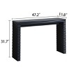 Indoor Entry Console Table,Modern Console Table With Ribbed Design,Wood Console Table,Modern Hallway Table-Cuddlewood - 4 of 4