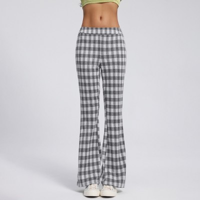 Buttery Smooth Traditional Black and White Plaid Bell Bottom