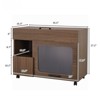VisioGear Cat Litter Box Enclosure, Hidden Cat House with Storage, Furniture Style Multi-Use Cat Litter Box House, Walnut, 35.5"*16.3"*27.2" - 3 of 4