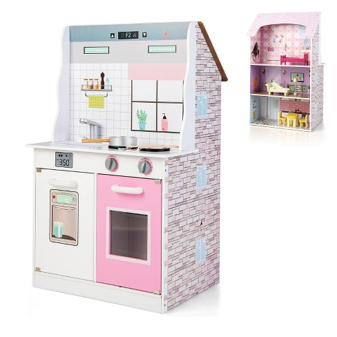 Dollhouse and kitchen clearance set