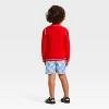 Toddler Boys' Cars Lightning McQueen Long Sleeve Rash Guard Set - Red - 2 of 4