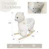SeaCamel CPC Certified Toddler Rocking Alpaca (White) - Soft Plush Ride-On Toy with Lullaby Song, Hand Puppets & Safety Belt - 3 of 4