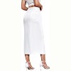 Women's Stretch Denim Maxi Skirt - Long for Office & Casual Wear White - 3 of 4