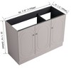 SEVOBAL Bathroom Vanities Freestanding 48 Inch Vanity with Soft Close Cabinet Doors for Bathroom, Gray, 46.88"*19.5"*33.37" - 3 of 4