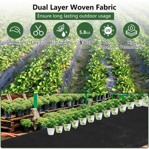 Woven Landscape Fabric, Weed Fabric Barrier, Double Layer, Garden Fabric Weed Barrier, Weed Control Fabric Ground Cover - 1 of 4