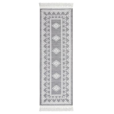 Washable Tassel Bordered Rug Non Slip Low Pile Rug Soft Throw Floor Cover Foldable Indoor Carpet for Living Room Bedroom Playroom Nursery