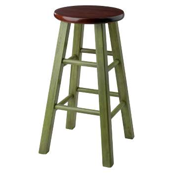 24"Ivy Counter Height Barstool - Green - Winsome