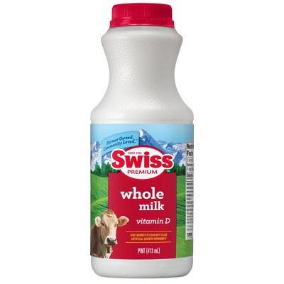 Swiss Premium Vitamin D Whole Milk - 1pt