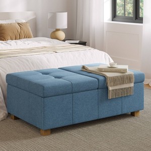 Yves Double Opening Oversized Storage Ottoman - CorLiving - 1 of 4