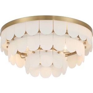 Possini Euro Design Possini Euro Haumea 16 1/4" Wide Warm Gold Ceiling Light - 1 of 4