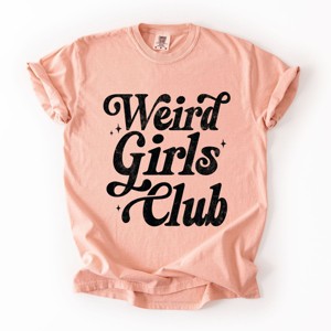 Weird Girls Club Distressed - Women's Garment Dyed Graphic T-Shirt - 1 of 4