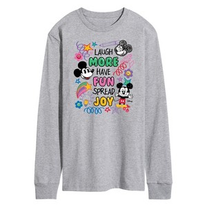 Men's - Disney - Mickey Mouse Long Sleeve Graphic T-Shirt - 1 of 4