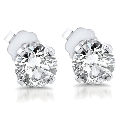 Pompeii3 .78ct Diamond Studs 14K White Gold IGI Certified