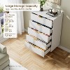 48" Tall Modern Chest, 5 Drawer Dresser for Bedroom, with Gold Metal Handles & Anti-Tipping Device, Modern Wood Storage Organizer - 3 of 4