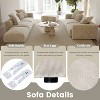 Corduroy Sectional Couches for Living Room, Modular Sectional Couch with Chaise Ottomans, 4 Seater Sofa Bed for Living Room, Apartment - 4 of 4