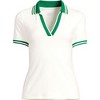Lands' End Women's Short Sleeve Wide Rib Polo - 3 of 4
