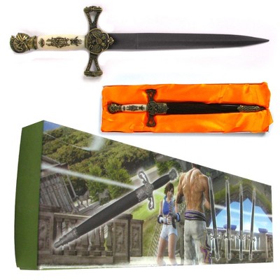 Fleming Supply Medieval Double-Edged Stainless Steel Dagger With Brass Trim