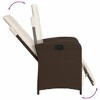 vidaXL Garden Dining Set Brown Poly Rattan 4-seater Adjustable Footrests - 4 of 4