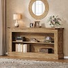Tribesigns 63-Inch Long Console Table, Farmhouse Sofa Console Behind Couch with Shelves for Living Room, for Foyer,Entryway,Hallway, Brown - 4 of 4