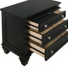 NicBex Nightstand with Pull Out Tray and 3 Drawers Farmhouse Bedside Table with Wood Legs for Bedroom,Living Room - 3 of 4