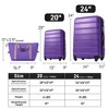 2/3 PCS Luggage Set, ABS Hardshell Expandable  Spinner Suitcase with Travel Bag and TSA Lock - ModernLuxe - 2 of 4