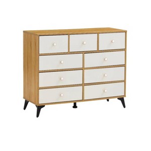 CAVINAS Bedroom Dresser with 9 Drawer,Wood Dressers & Chest of Drawers for Living Room,Entryway,Hallway - 1 of 4