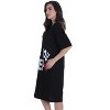 Just Love Womens Nightgown - Short Sleeve Henley Oversized Sleepwear Gown - 2 of 3