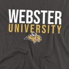 Webster University Official Stacked Adult T Shirt, Black - 2 of 4