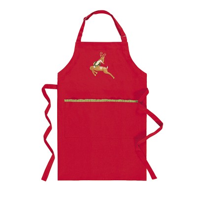 C&F Home Deer with Holiday Wreath Apron